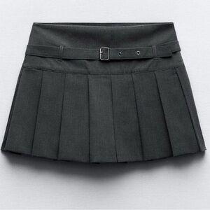 Zara grey pleated skort